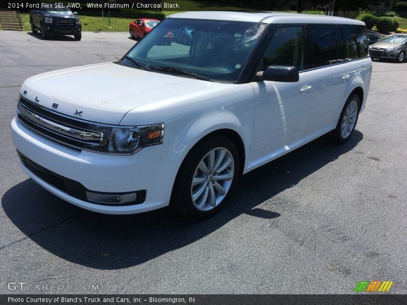 White Platinum / Charcoal Black 2014 Ford Flex SEL AWD