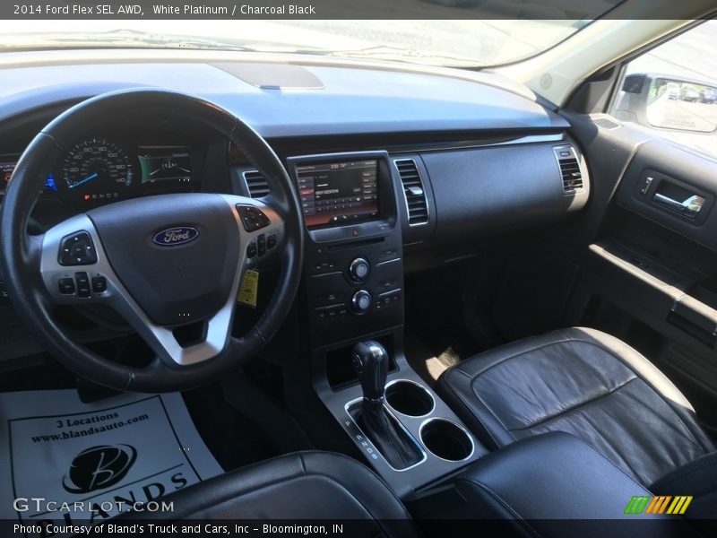 White Platinum / Charcoal Black 2014 Ford Flex SEL AWD