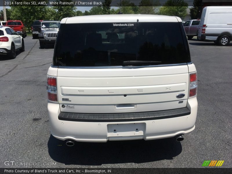 White Platinum / Charcoal Black 2014 Ford Flex SEL AWD