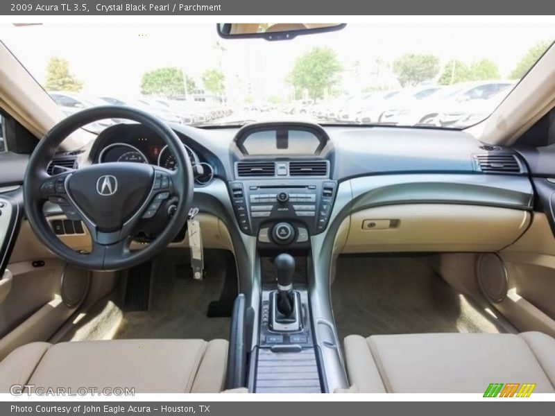 Crystal Black Pearl / Parchment 2009 Acura TL 3.5