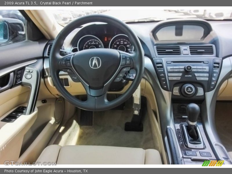 Crystal Black Pearl / Parchment 2009 Acura TL 3.5