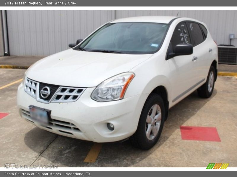 Pearl White / Gray 2012 Nissan Rogue S