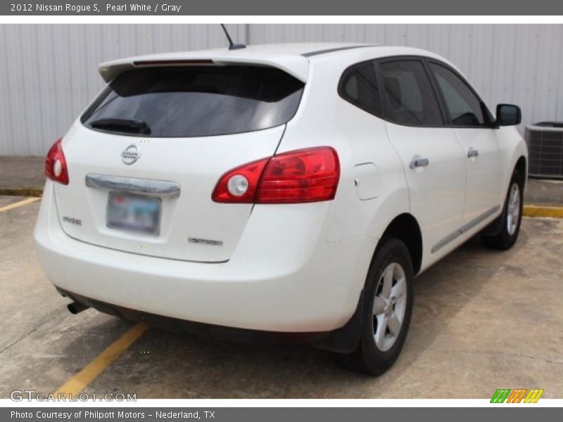 Pearl White / Gray 2012 Nissan Rogue S