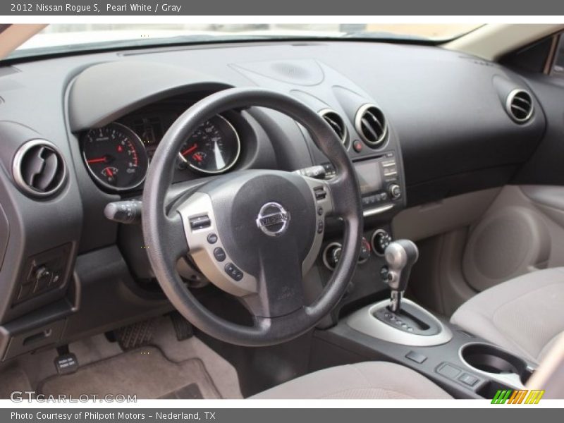 Pearl White / Gray 2012 Nissan Rogue S