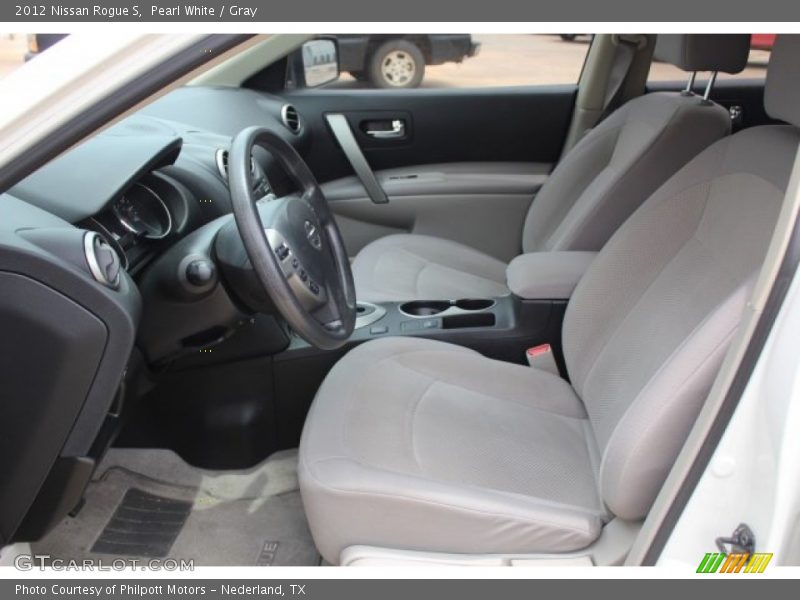 Pearl White / Gray 2012 Nissan Rogue S