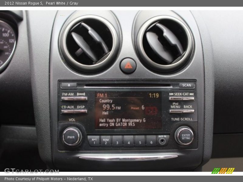 Pearl White / Gray 2012 Nissan Rogue S