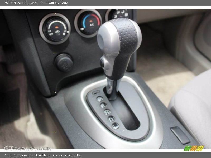Pearl White / Gray 2012 Nissan Rogue S