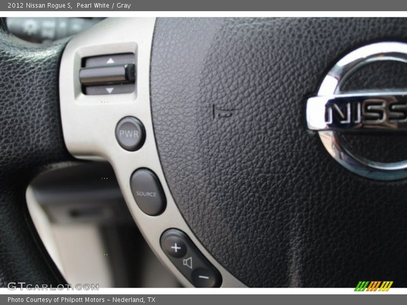 Pearl White / Gray 2012 Nissan Rogue S