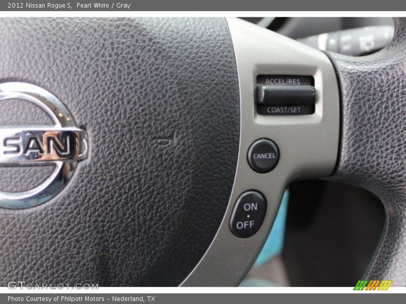 Pearl White / Gray 2012 Nissan Rogue S