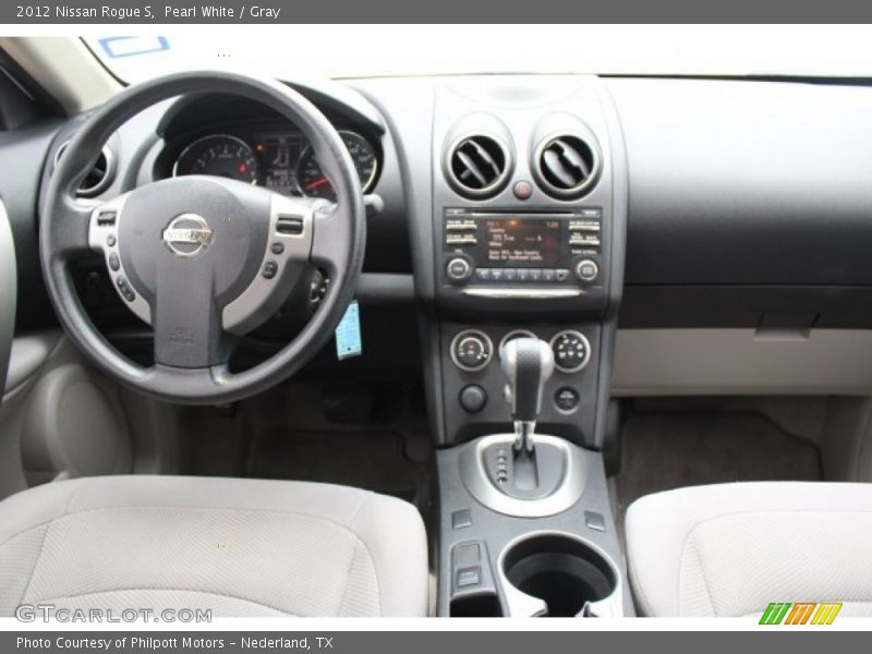 Pearl White / Gray 2012 Nissan Rogue S