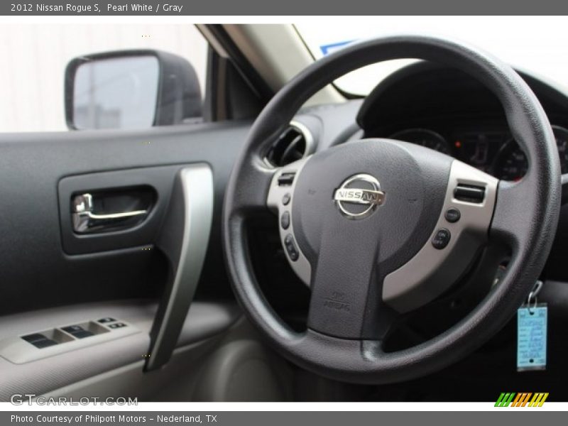 Pearl White / Gray 2012 Nissan Rogue S