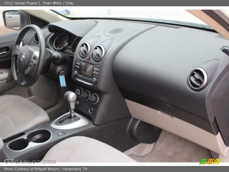 Pearl White / Gray 2012 Nissan Rogue S