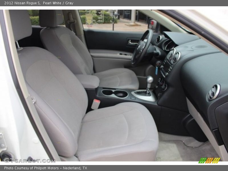 Pearl White / Gray 2012 Nissan Rogue S