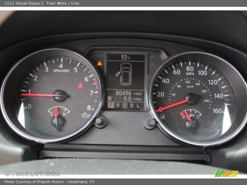Pearl White / Gray 2012 Nissan Rogue S