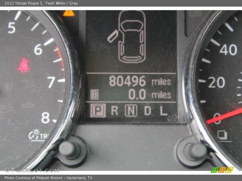Pearl White / Gray 2012 Nissan Rogue S