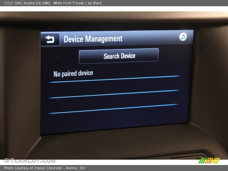 White Frost Tricoat / Jet Black 2017 GMC Acadia SLE AWD