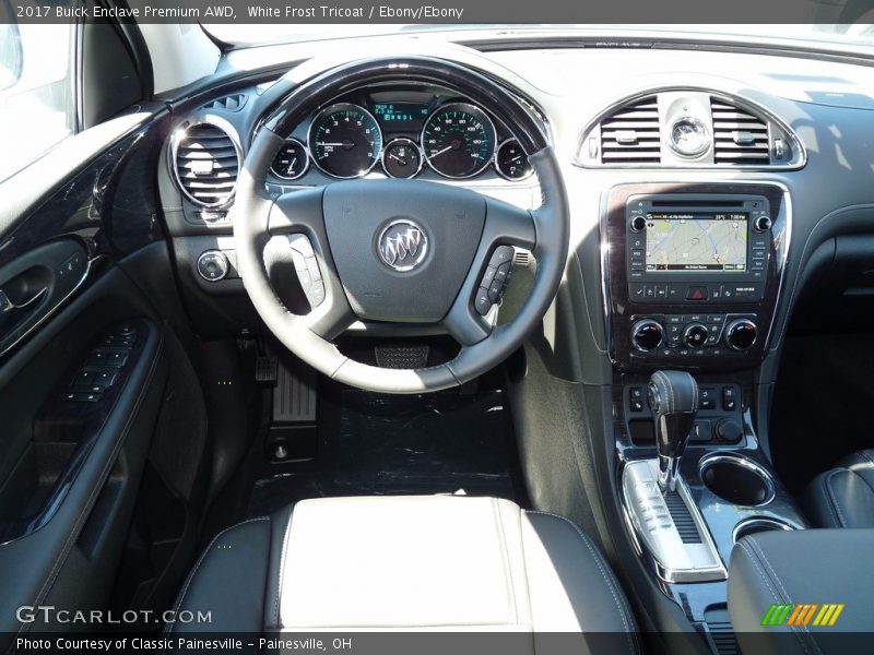 White Frost Tricoat / Ebony/Ebony 2017 Buick Enclave Premium AWD
