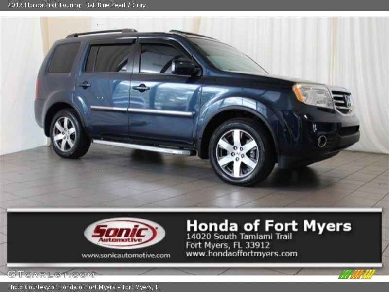 Bali Blue Pearl / Gray 2012 Honda Pilot Touring
