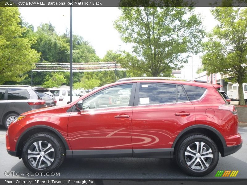 Barcelona Red Metallic / Black 2017 Toyota RAV4 LE