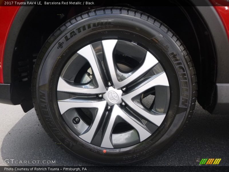 Barcelona Red Metallic / Black 2017 Toyota RAV4 LE