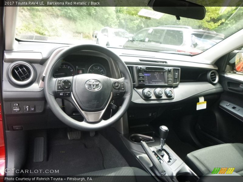 Barcelona Red Metallic / Black 2017 Toyota RAV4 LE