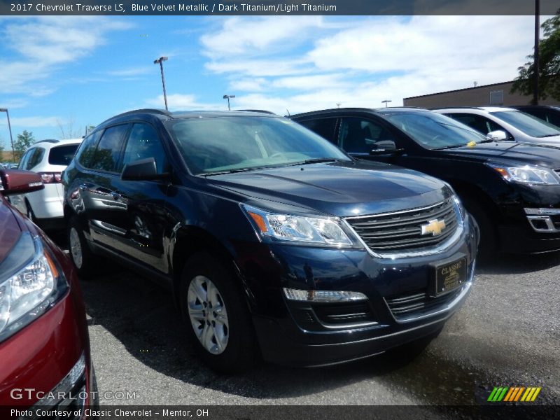 Blue Velvet Metallic / Dark Titanium/Light Titanium 2017 Chevrolet Traverse LS