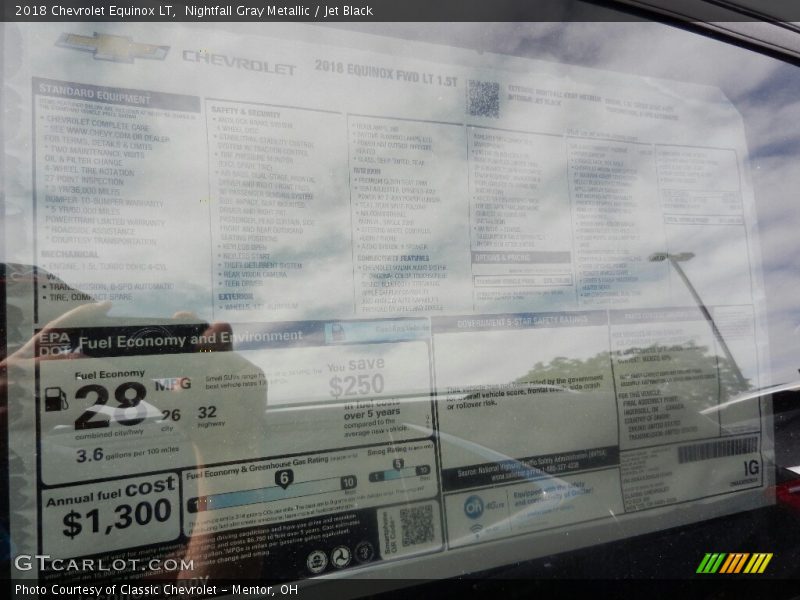 Nightfall Gray Metallic / Jet Black 2018 Chevrolet Equinox LT
