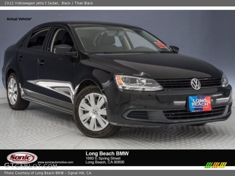 Black / Titan Black 2012 Volkswagen Jetta S Sedan