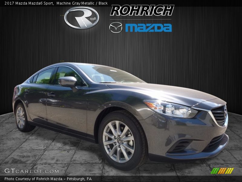 Machine Gray Metallic / Black 2017 Mazda Mazda6 Sport