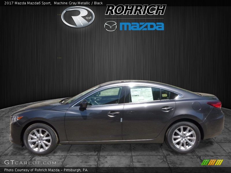Machine Gray Metallic / Black 2017 Mazda Mazda6 Sport