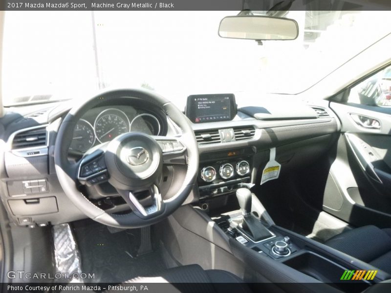 Machine Gray Metallic / Black 2017 Mazda Mazda6 Sport
