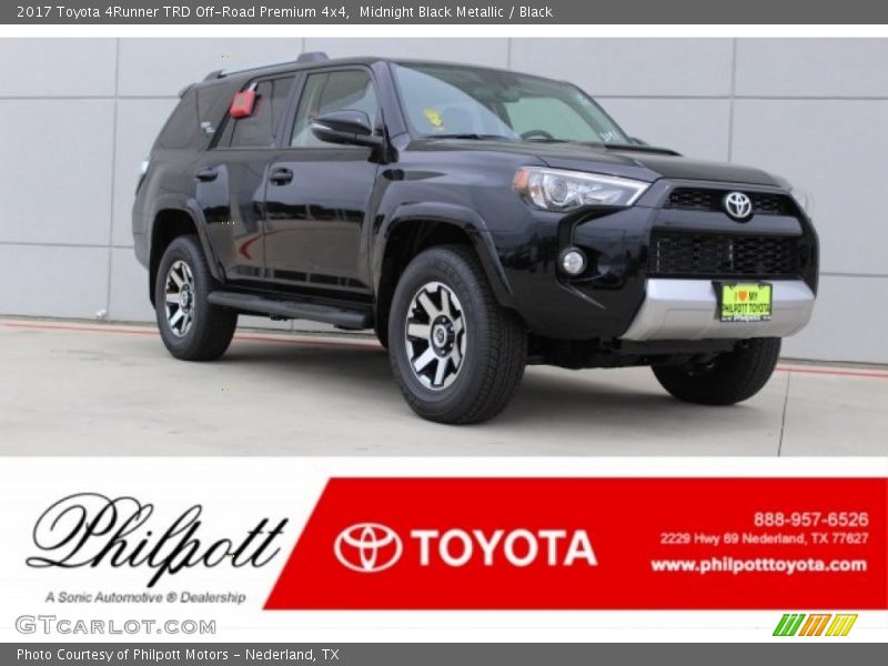 Midnight Black Metallic / Black 2017 Toyota 4Runner TRD Off-Road Premium 4x4