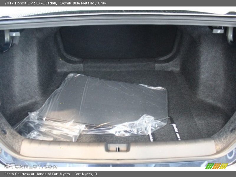 Cosmic Blue Metallic / Gray 2017 Honda Civic EX-L Sedan