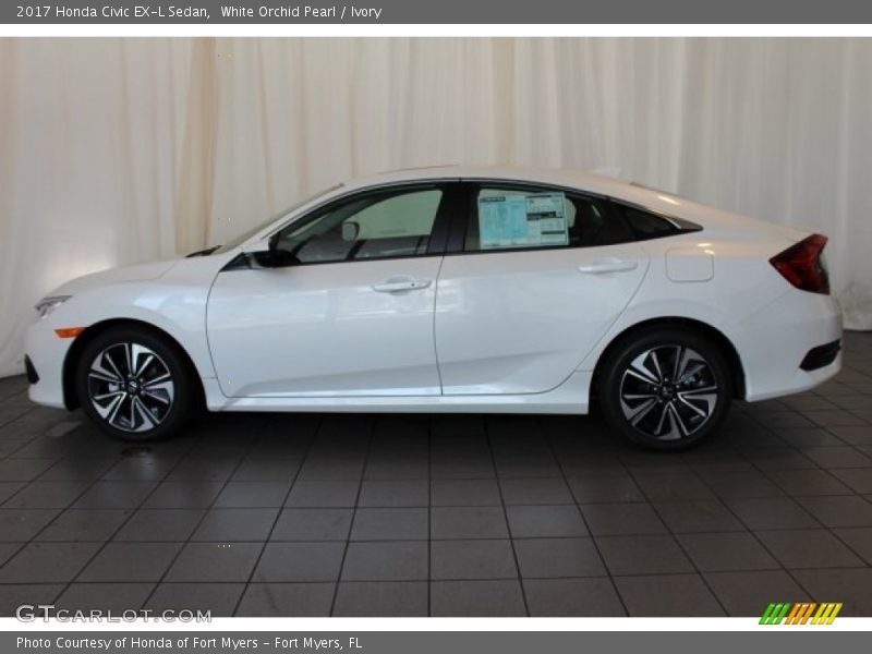 White Orchid Pearl / Ivory 2017 Honda Civic EX-L Sedan