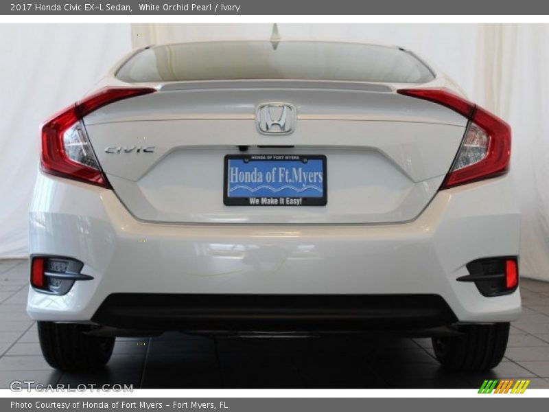 White Orchid Pearl / Ivory 2017 Honda Civic EX-L Sedan