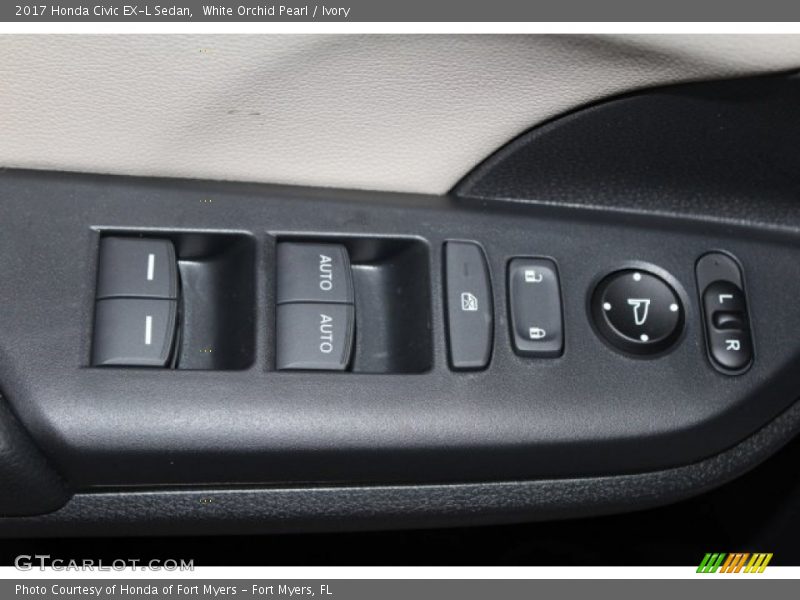 White Orchid Pearl / Ivory 2017 Honda Civic EX-L Sedan