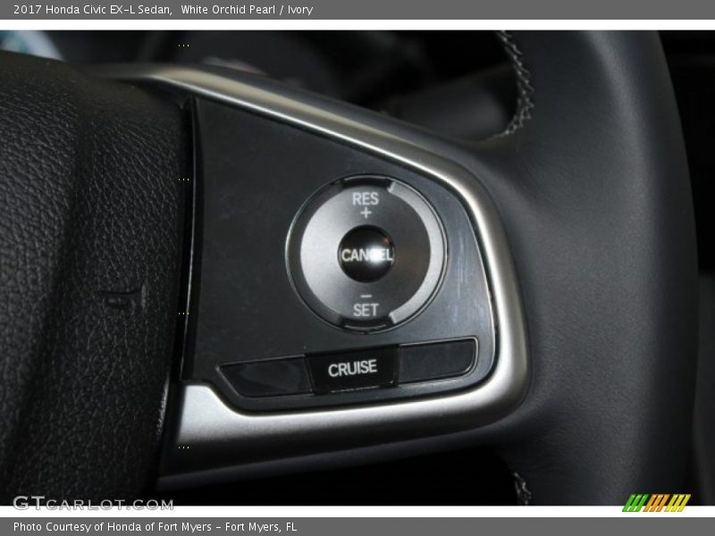 White Orchid Pearl / Ivory 2017 Honda Civic EX-L Sedan