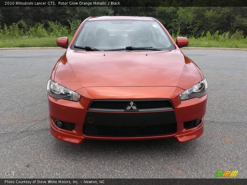 Rotor Glow Orange Metallic / Black 2010 Mitsubishi Lancer GTS