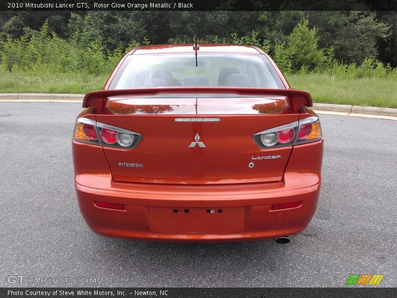Rotor Glow Orange Metallic / Black 2010 Mitsubishi Lancer GTS