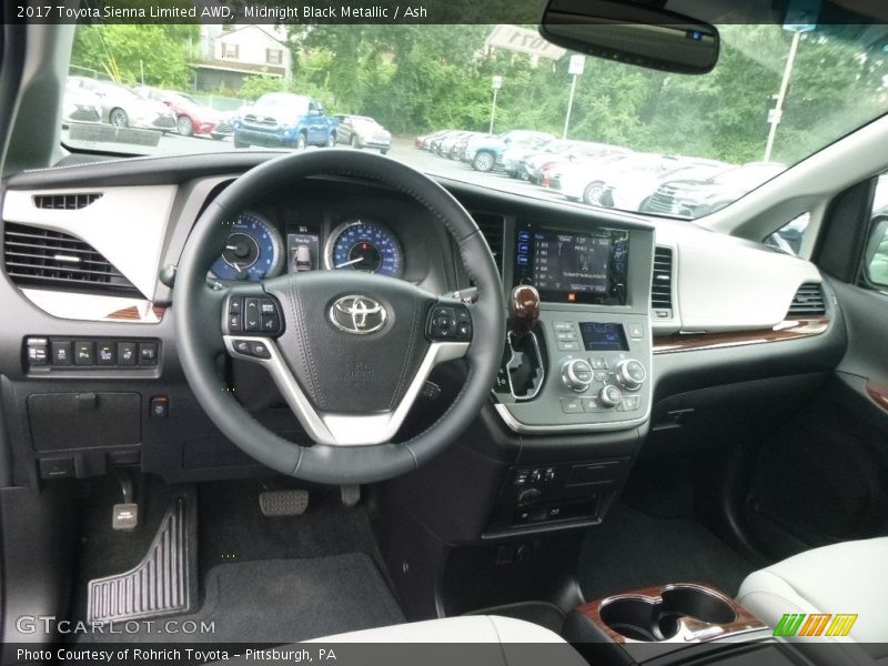 Midnight Black Metallic / Ash 2017 Toyota Sienna Limited AWD