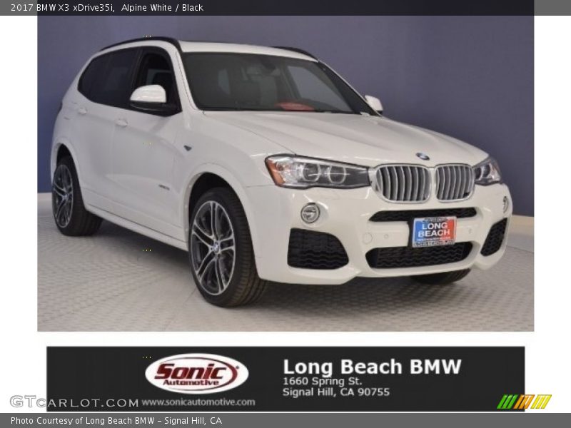 Alpine White / Black 2017 BMW X3 xDrive35i