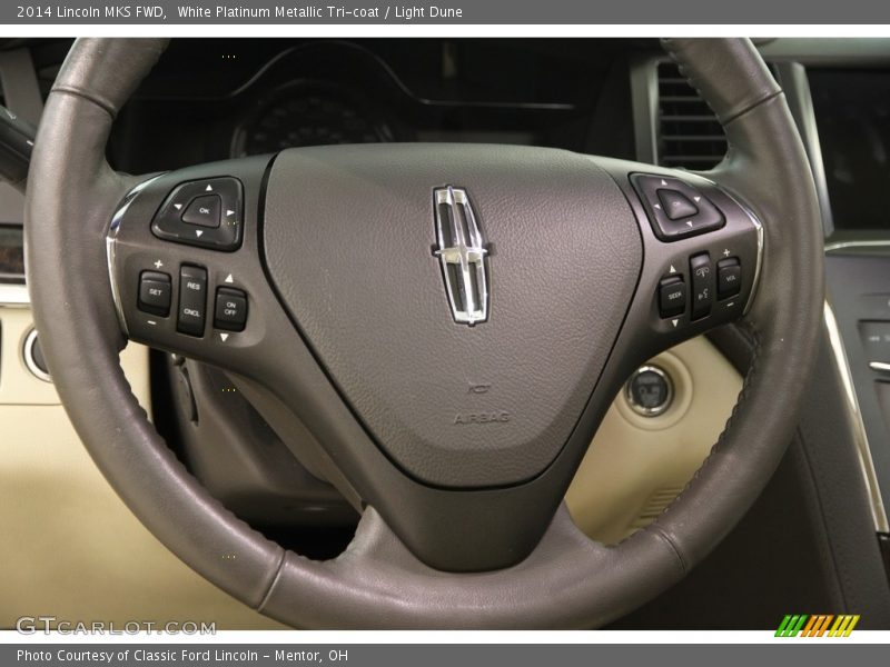 White Platinum Metallic Tri-coat / Light Dune 2014 Lincoln MKS FWD