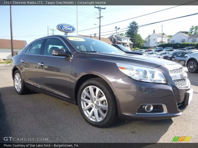 Taupe Gray Metallic / Cocoa/Light Neutral 2013 Chevrolet Malibu LTZ