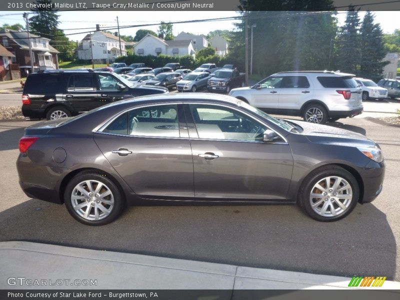 Taupe Gray Metallic / Cocoa/Light Neutral 2013 Chevrolet Malibu LTZ