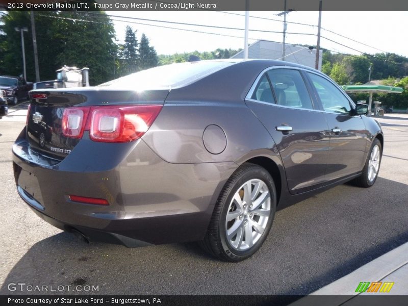 Taupe Gray Metallic / Cocoa/Light Neutral 2013 Chevrolet Malibu LTZ