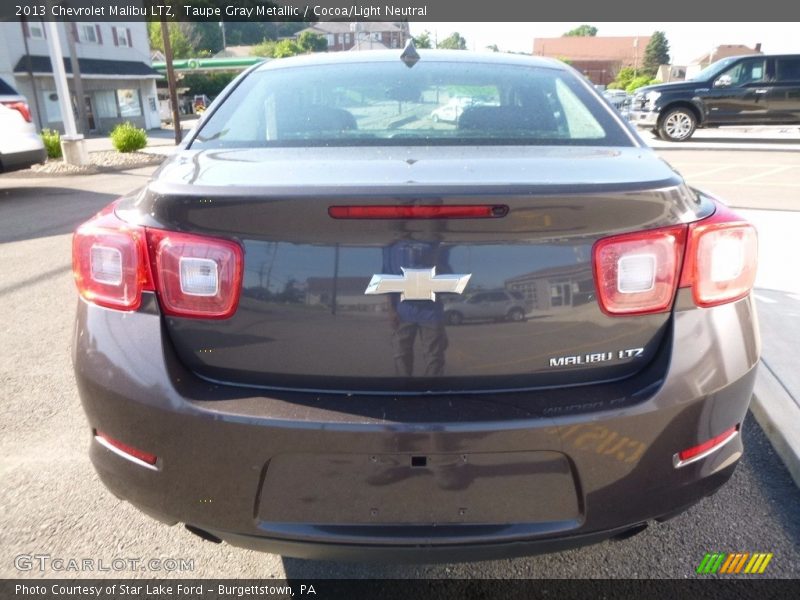 Taupe Gray Metallic / Cocoa/Light Neutral 2013 Chevrolet Malibu LTZ