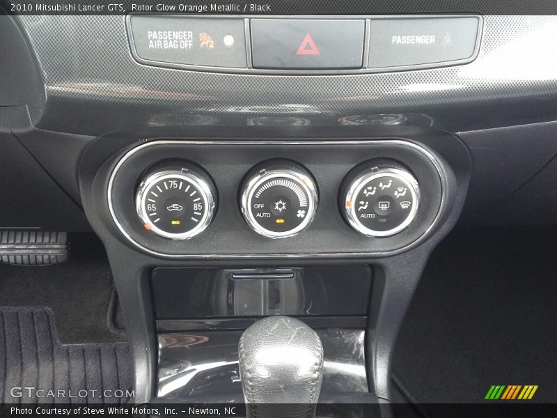 Rotor Glow Orange Metallic / Black 2010 Mitsubishi Lancer GTS