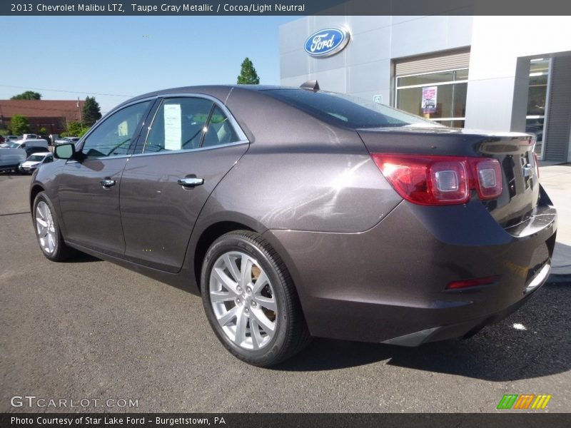 Taupe Gray Metallic / Cocoa/Light Neutral 2013 Chevrolet Malibu LTZ