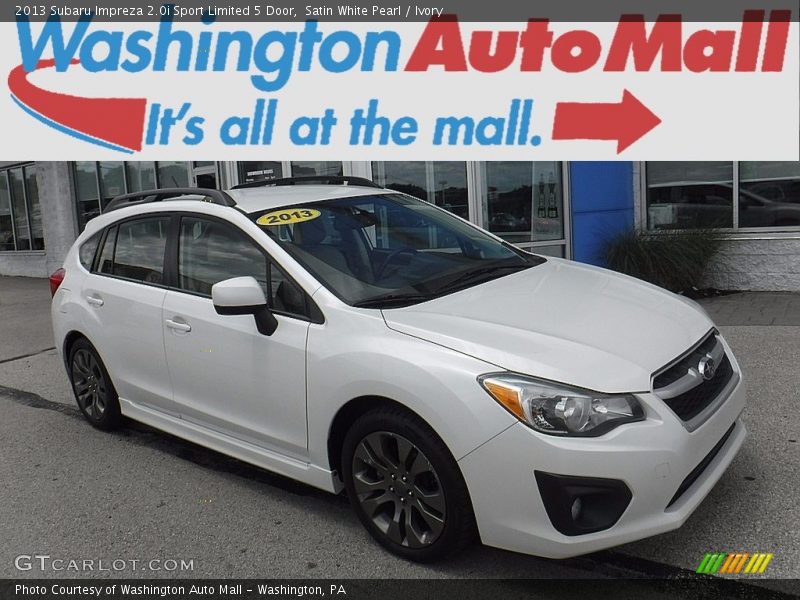 Satin White Pearl / Ivory 2013 Subaru Impreza 2.0i Sport Limited 5 Door