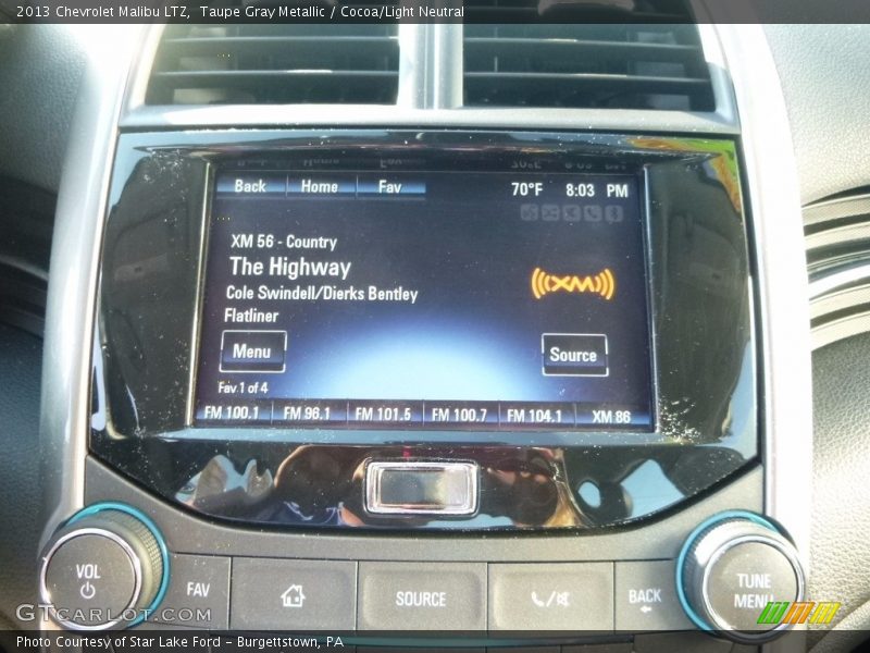 Taupe Gray Metallic / Cocoa/Light Neutral 2013 Chevrolet Malibu LTZ